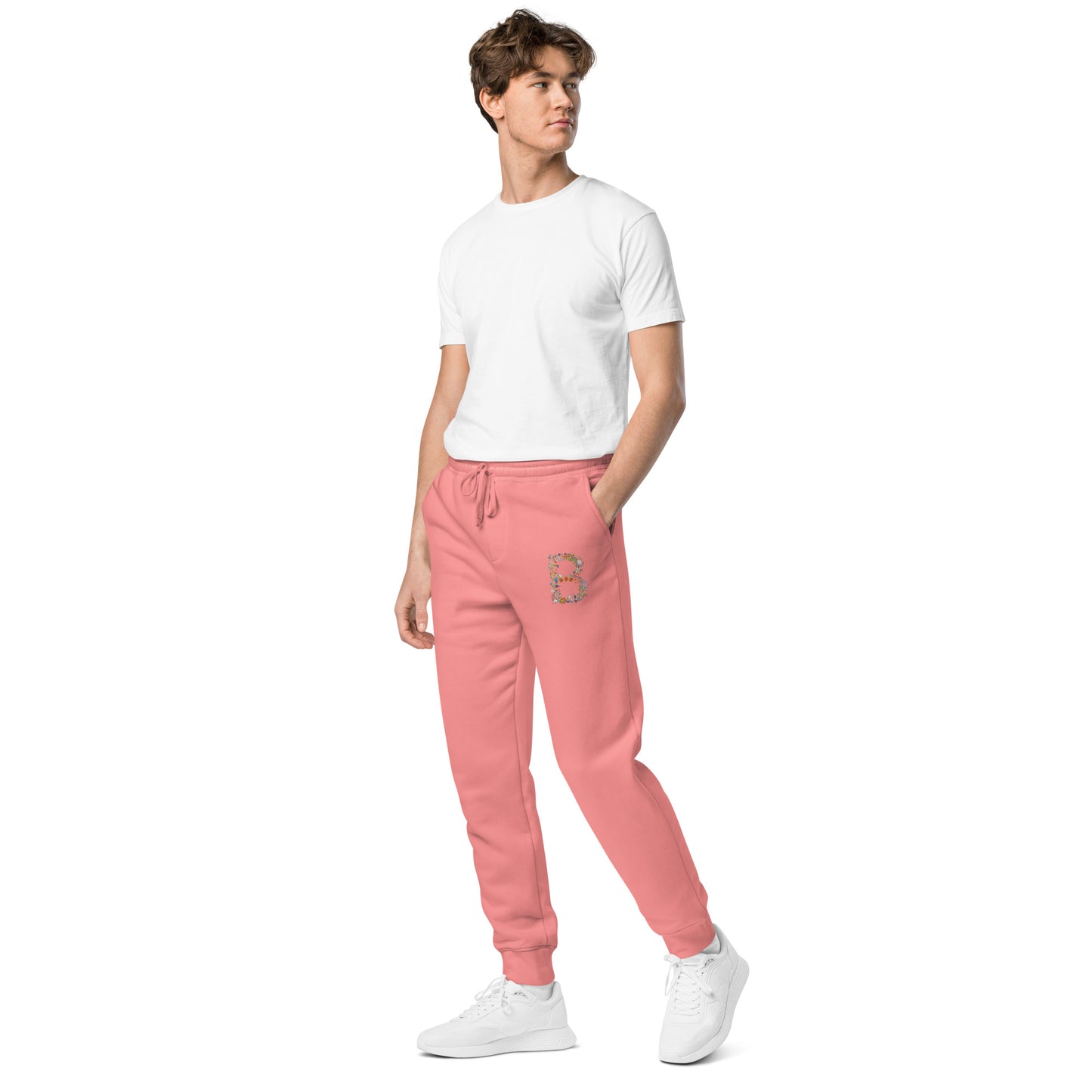 "B" Unisex Pigment-Dyed Sweatpants